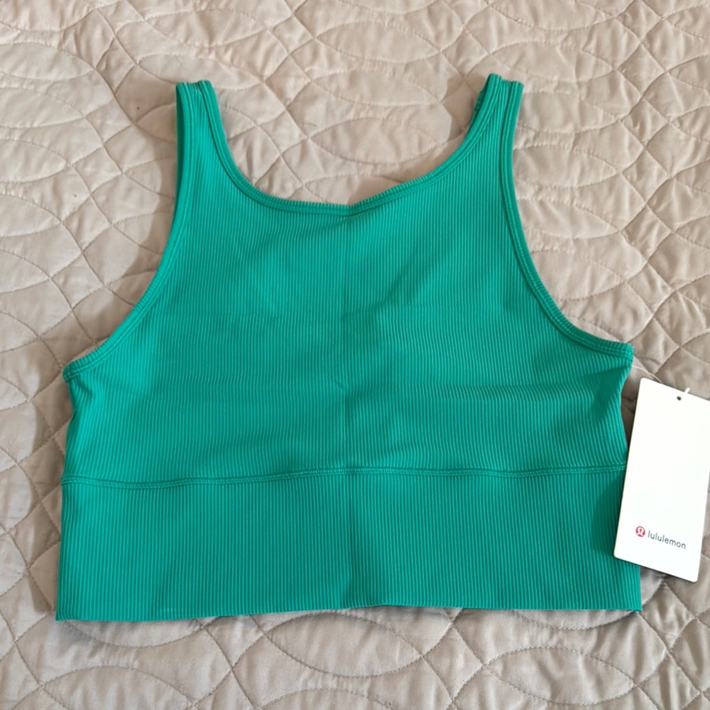 Lululemon Teal Ribbed Crop Top